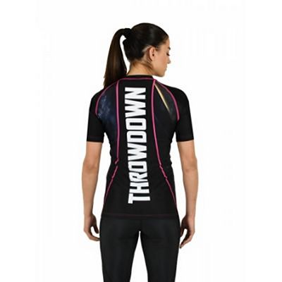 Throwdown Combat Training Rashguard SS Nero-Rosa