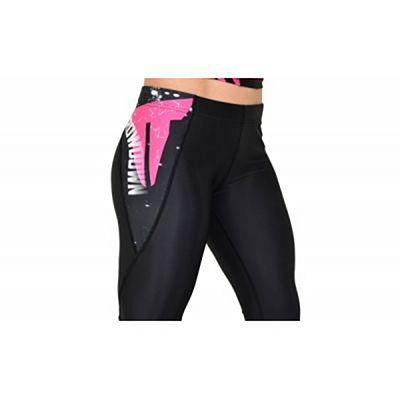 Throwdown Combat Training Spats Preto-Rosa