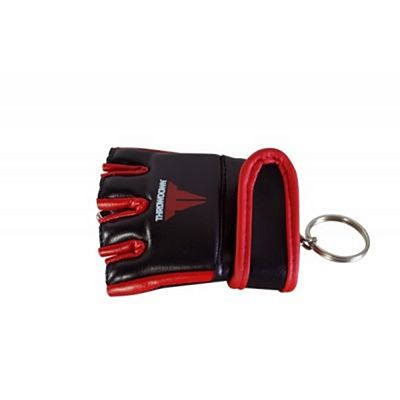 Throwdown Key Ring Mini MMA Glove Preto-Vermelho