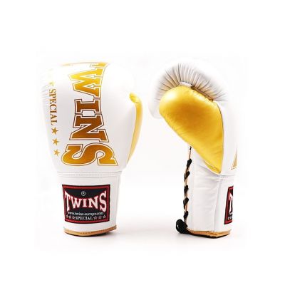 Twins Special BGLL 8 Laced Boxing Glove White-Gold