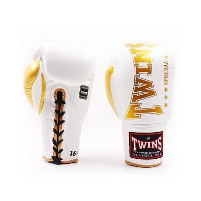 Twins Special BGLL 8 Laced Boxing Glove White-Gold