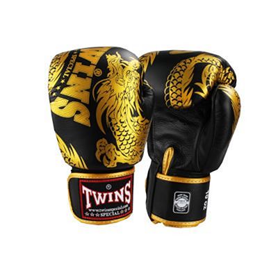 Twins Special Dragon Boxing Gloves Preto-Dourado