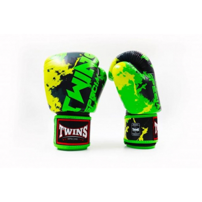 Twins Special FBGVL 3 Candy Green Boxing Gloves Grün-Gelb