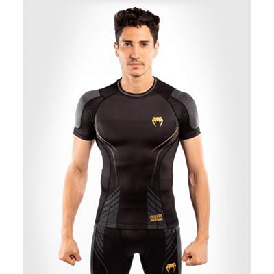 Venum AthletiRashguard Short Sleeves Nero-Oro