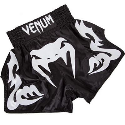 Venum Bangkok Inferno Muay Thai Shorts Preto-Branco