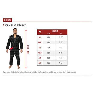 Venum Women S Gi Size Chart