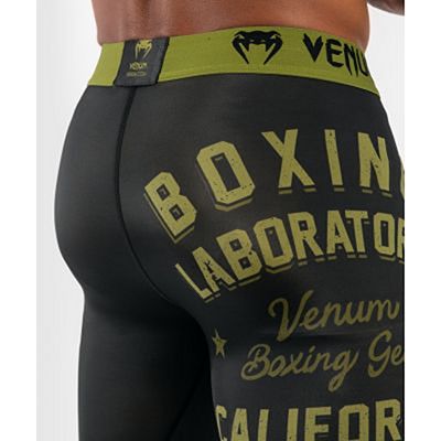 Venum Boxing Lab Compression Shorts Negro-Verde