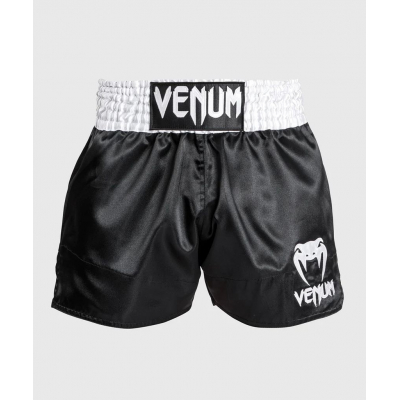 Venum Classic Muay Thai Short Blanc-Noir