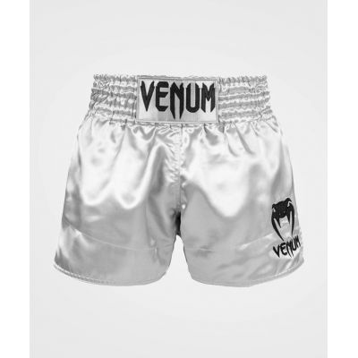 Venum Classic Muay Thai Shorts Plata-Negro