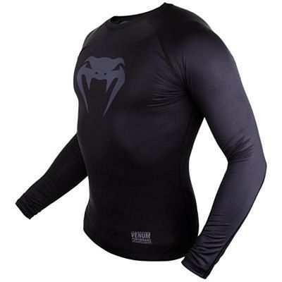 Venum Contender 3.0 Compression T-shirt L/S Nero-Grigio