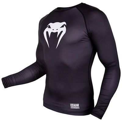 Venum Contender 3.0 Compression T-shirt L/S Nero-Bianco