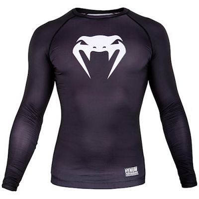 Venum Contender 3.0 Compression T-shirt L/S Schwarz-weiß