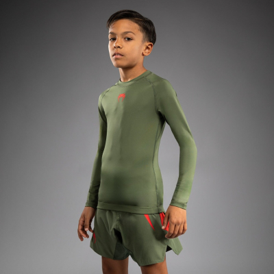 Venum Contender Kids Rashguards L/S Verde