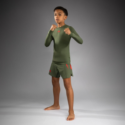 Venum Contender Kids Rashguards L/S Verde