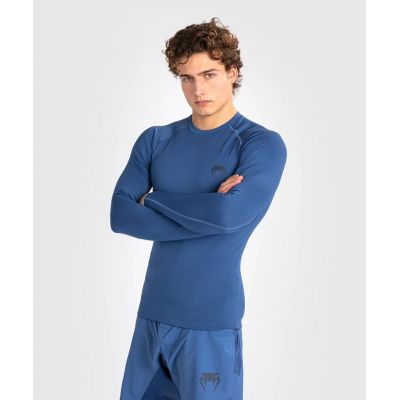 Venum Contender Mens Long Sleeve Rashguard Blu