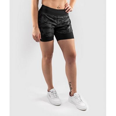 Venum Defender Hybrid Compression Short Preto-Preto