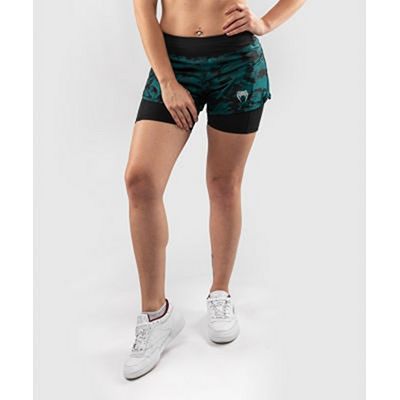 Venum Defender Hybrid Compression Short Preto-Verde