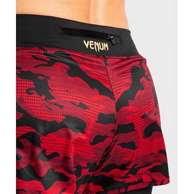 Venum Defender Hybrid Compression Short Schwarz-Rot