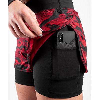 Venum Defender Hybrid Compression Short Negro-Rojo