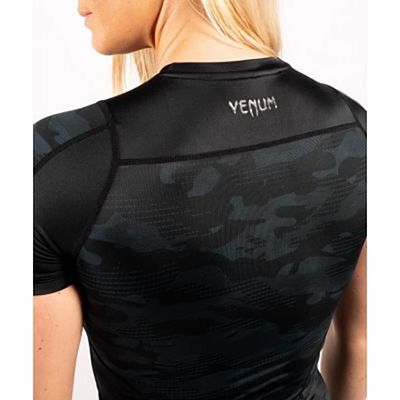 Venum Defender Rashguard SS Schwarz-Schwarz