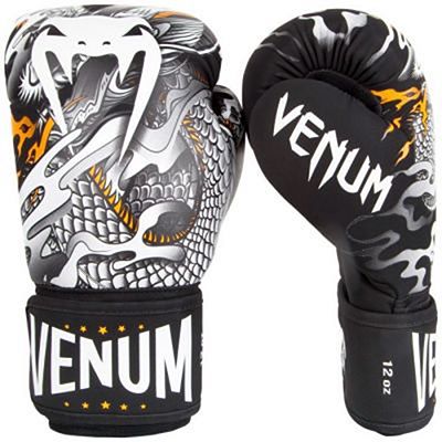 Venum Dragons Flight Boxing Gloves Preto-Branco