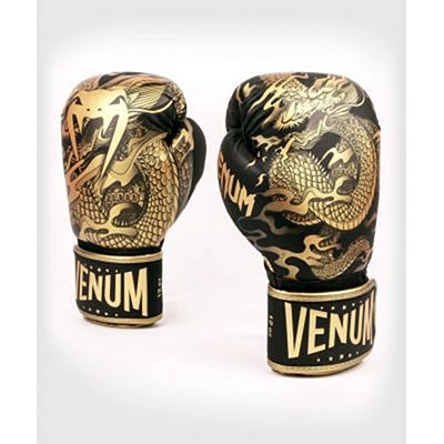 Venum Dragons Flight Boxing Gloves Black-Gold