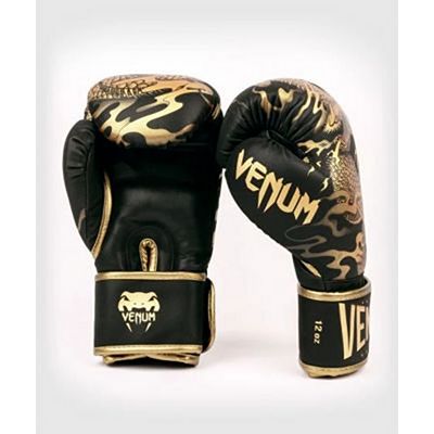 Venum Dragons Flight Boxing Gloves Black-Gold