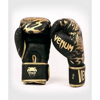 Venum Dragons Flight Boxing Gloves Preto-Dourado