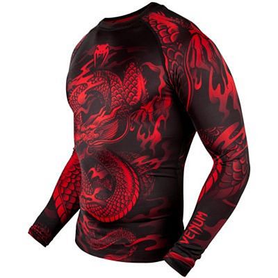 Venum Dragons Flight Rashguard LS Preto-Vermelho