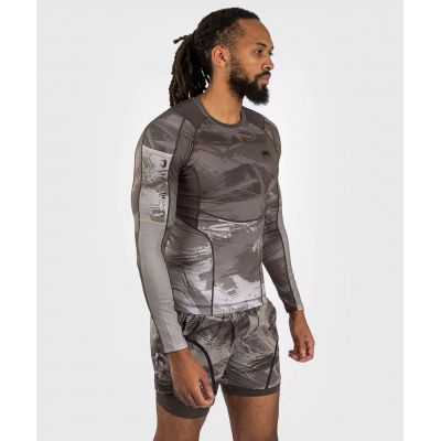 Venum Electron 3.0 Long Sleeve Rashguard Marrom