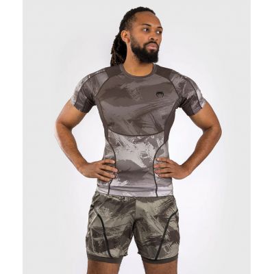 Venum Electron 3.0 Short Sleeve Rashguard Marron