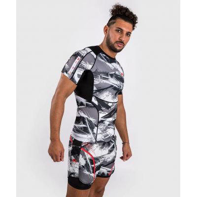 Venum Electron 3.0 Short Sleeve Rashguard Grau