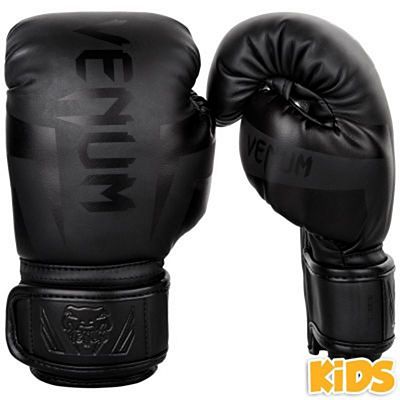 Venum Elite Boxing Gloves Kids Black
