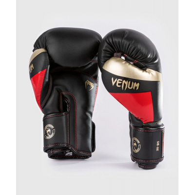 Venum Elite Boxing Gloves Schwarz-Rot-Gold