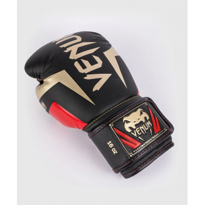 Venum Elite Boxing Gloves Schwarz-Rot-Gold