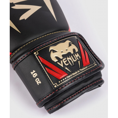 Venum Elite Boxing Gloves Schwarz-Rot-Gold