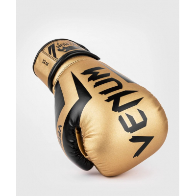Venum Elite Boxing Gloves Gold-Svart