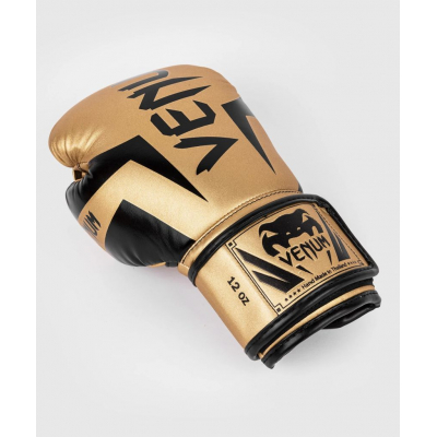 Venum Elite Boxing Gloves Gold-Svart