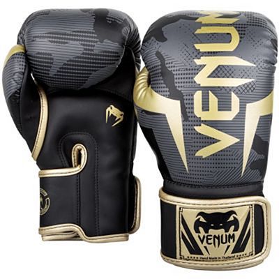 Venum Elite Boxing Gloves Cinza-Dourado