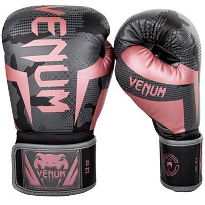 Venum Elite Boxing Gloves Grigio-Rosa