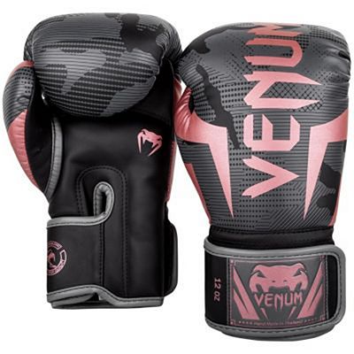 Venum Elite Boxing Gloves Grey-Pink