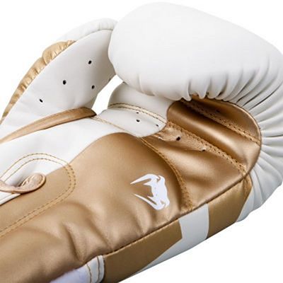 Venum Elite Boxing Gloves White-Gold