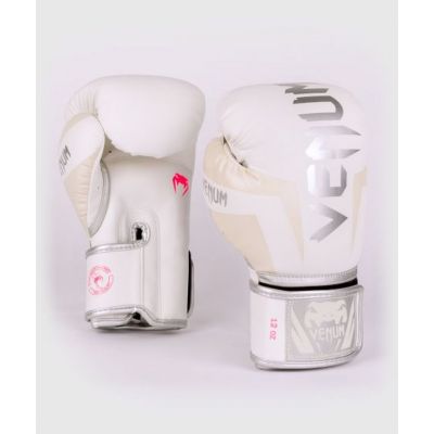 Venum Elite Boxing Gloves Weiß-Grau