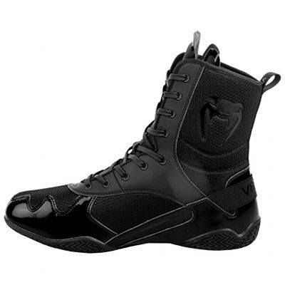 Venum Elite Boxing Shoes Black-Black