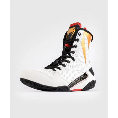 Venum Elite Boxing Shoes White-Black