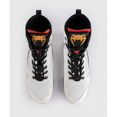 Venum Elite Boxing Shoes White-Black