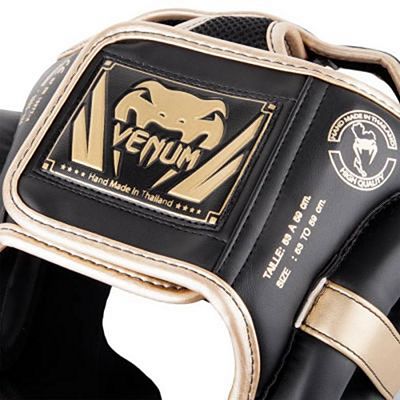 Venum Elite Headgear Preto-Dourado