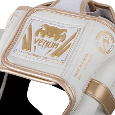 Venum Elite Headgear White-Gold