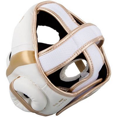 Venum Elite Headgear Blanco-Oro