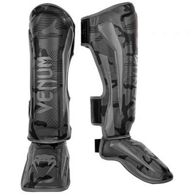 Venum Elite Shin Guards Grey-Camo